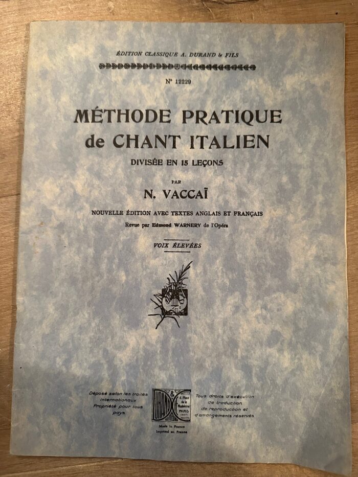 Méthode pratique de chant italien, divisée en 15 leçons